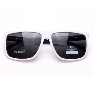 AG Classic Box Frame Unisex Sunglasses - White/Black