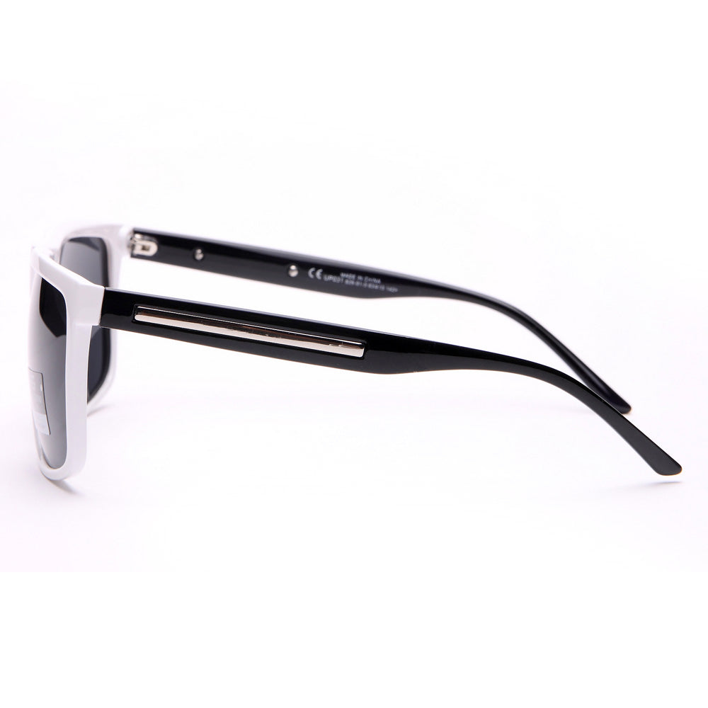 AG Classic Box Frame Unisex Sunglasses - White/Black