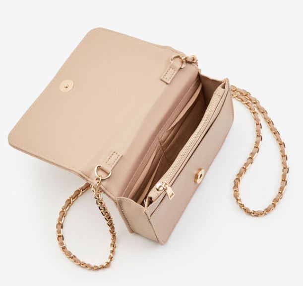 Bebe Zaza Flap Crossbody Bag - Beige