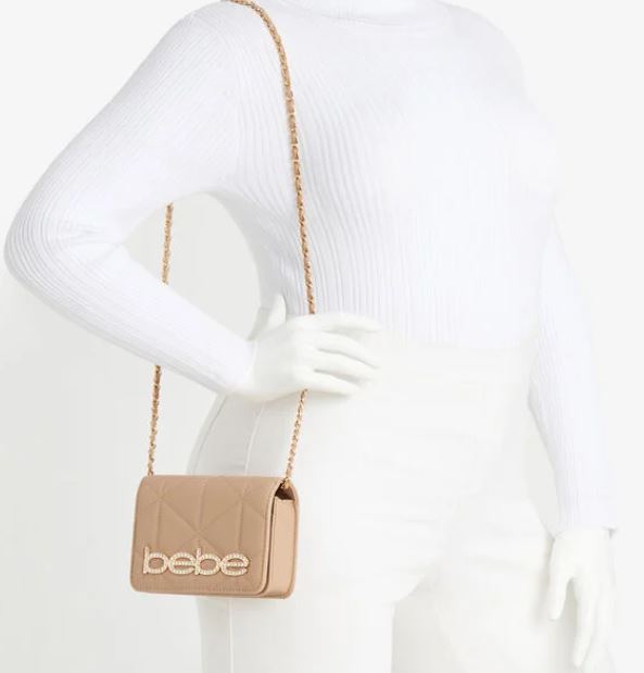 Bebe Zaza Flap Crossbody Bag - Beige