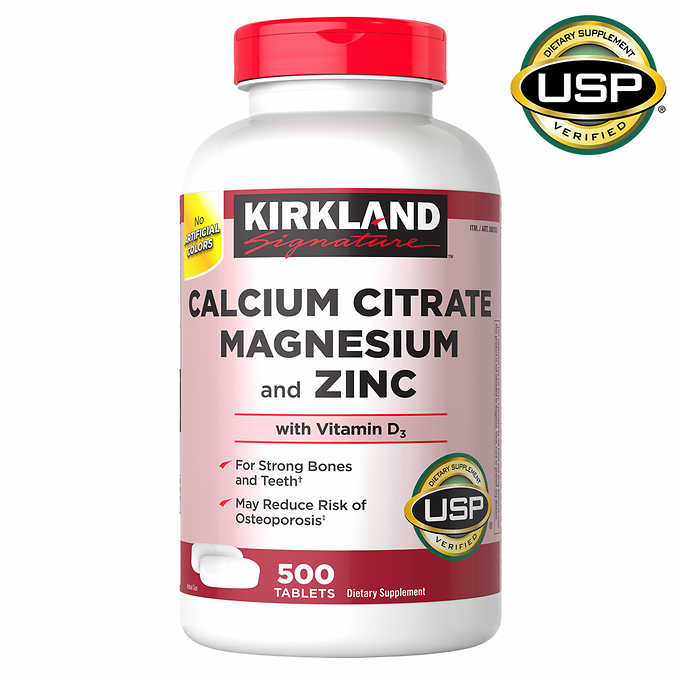 KL Signature Calcium Citrate Magnesium and Zinc, 500 Tablets