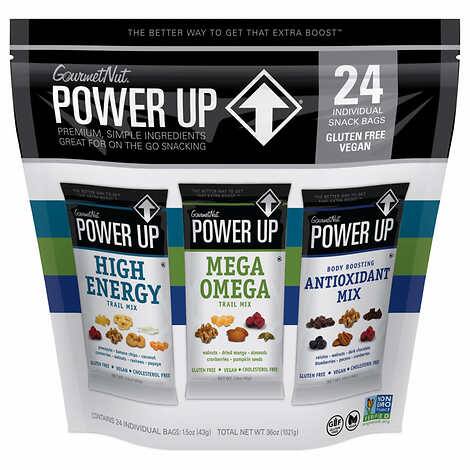 Gourmet Nut Power Up Trail Mix, Variety Pack, 1.5 oz, 24-count
