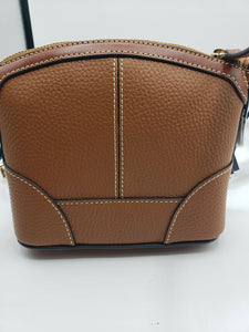 D & B PEBBLE GRAIN MINI DOMED CROSSBODY