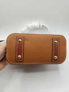 D & B PEBBLE GRAIN MINI DOMED CROSSBODY