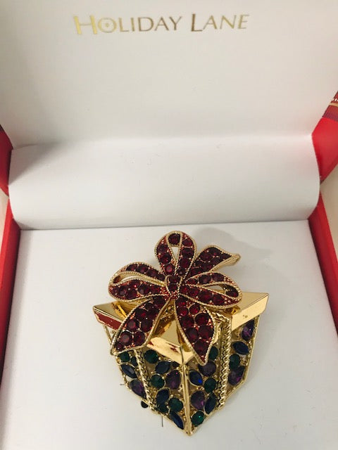 Holiday Lane Christmas Brooch - Gift