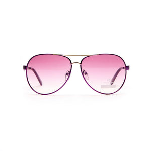 AG Women's Classic Aviator Sunglasses w/ Logo Accent on Side - Light Pink