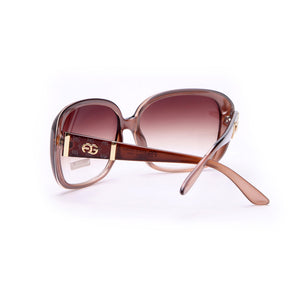 AG Women's Classic Square Frame Sunglasses w/ Logo Accent - Coffee