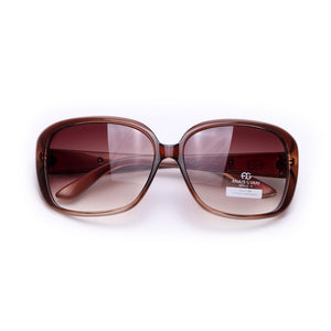 AG Women's Classic Square Frame Sunglasses w/ Logo Accent - Coffee